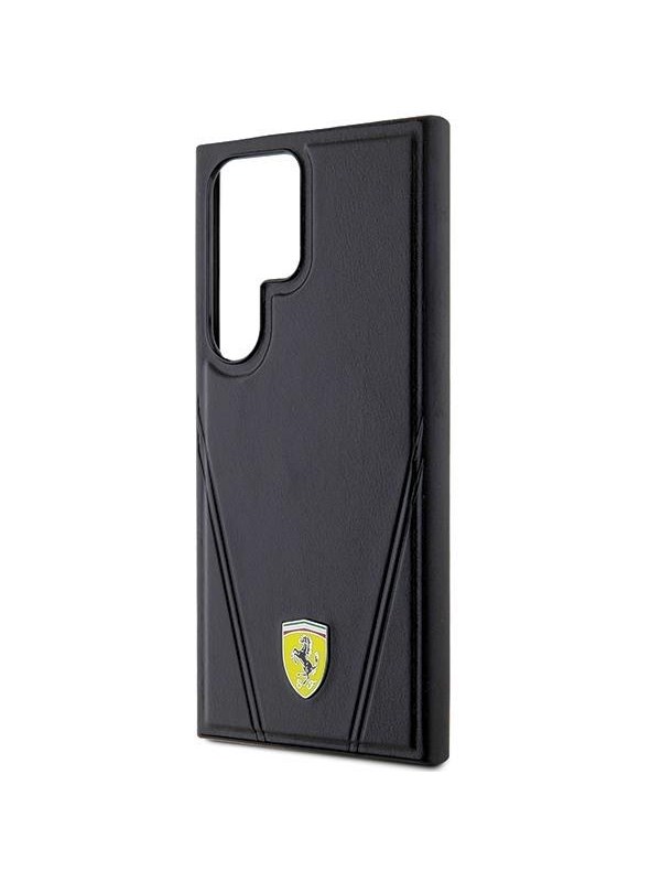 Ferrari Hot Stamp V Lines MagSafe Case for Samsung Galaxy S24 Ultra - Black