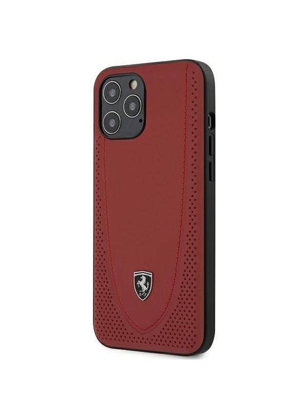 Ferrari Off Track Perforated Case for iPhone 12 Pro Max - Red