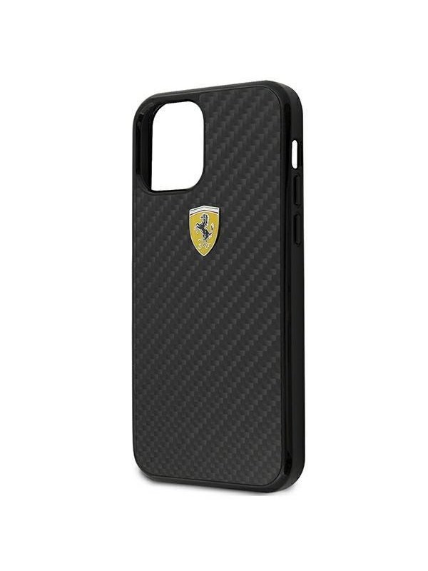 Ferrari On Track Real Carbon Case for iPhone 12 mini - Black