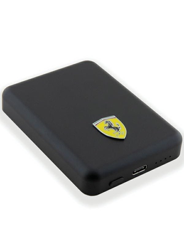 Ferrari Metal Logo MagSafe 15W 5000mAh Power Bank - Black