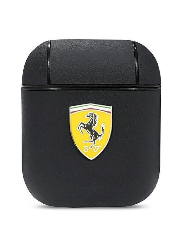 Ferrari On Track Leather Case for AirPods 1/2 - Black