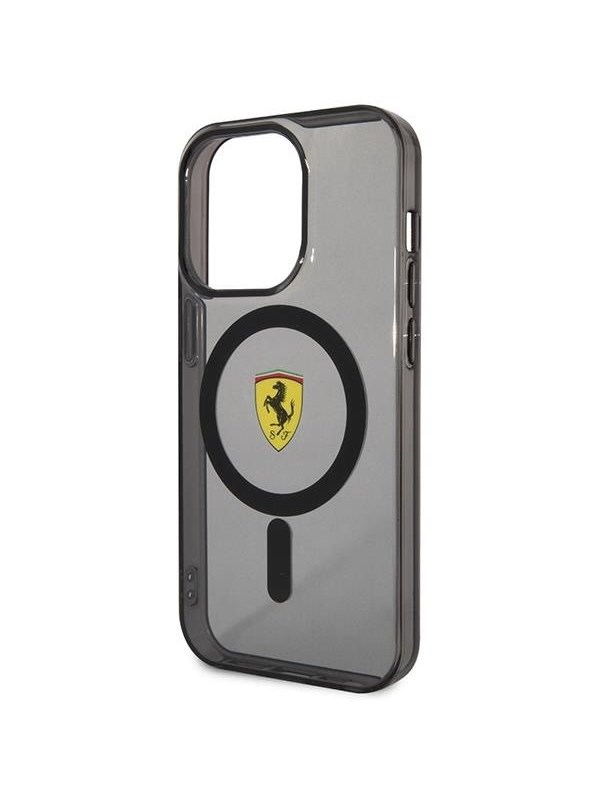 Ferrari Translucent MagSafe Case for iPhone 14 Pro Max - Black