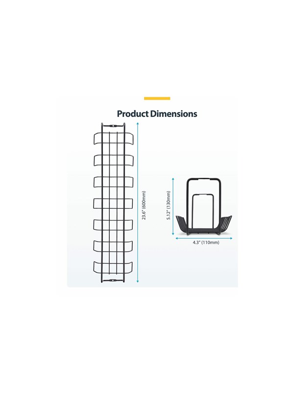 StarTech.com Startech - cable management tray - basket style power bar holder - TAA Compliant