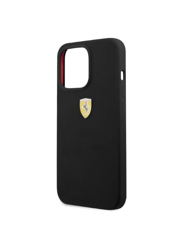 Ferrari Silicone MagSafe Case for iPhone 13 Pro Max - Black