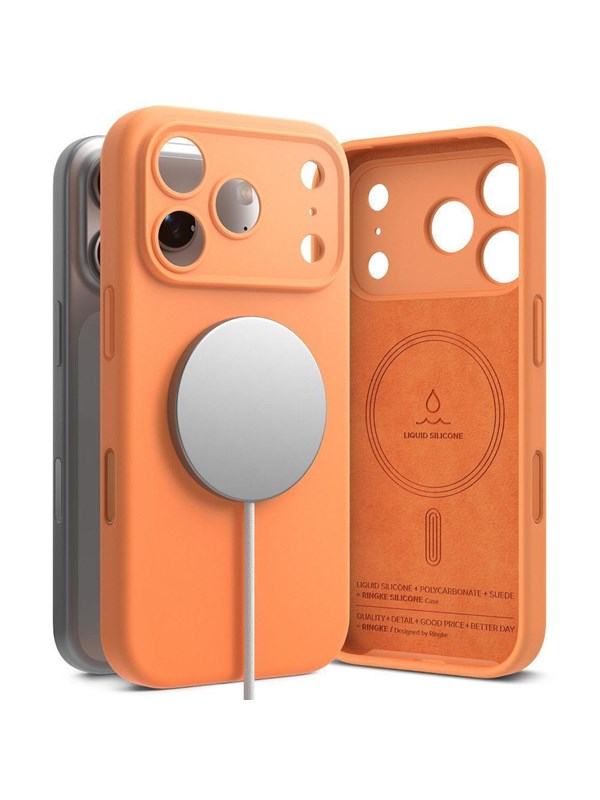 Ringke Silicone Magnetic MagSafe Case for iPhone 17 Pro - Orange