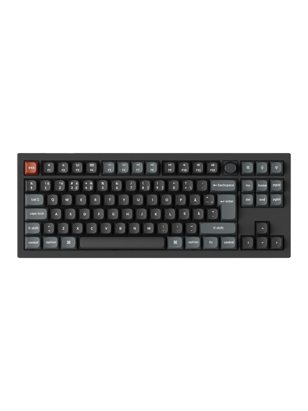 Keychron V3 Ultra 80% 8K Wireless Tri-Mode - POM Brown - Pelinäppäimistö - ilman numpadia - Pohjoismainen - Musta