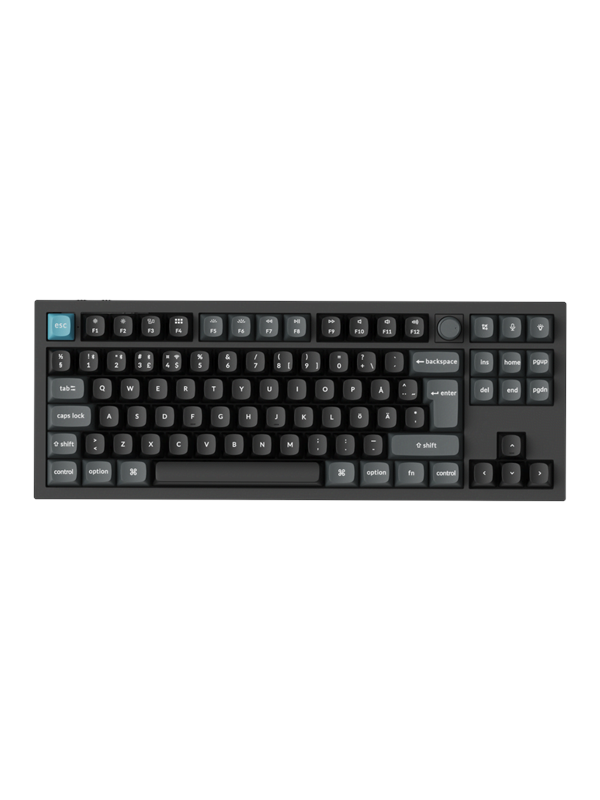 Keychron Q3 Ultra 80% 8K Wireless Tri-Mode - POM Brown - Pelinäppäimistö - ilman numpadia - Pohjoismainen - Musta