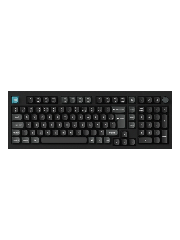 Keychron Q5 Ultra 96% 8K Wireless Tri-Mode - POM Red - Pelinäppäimistö - Pohjoismainen - Musta