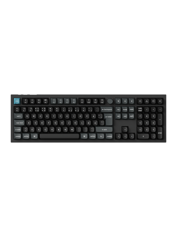 Keychron Q6 Ultra 100% 8K Wireless Tri-Mode - POM Red - Pelinäppäimistö - Pohjoismainen - Musta