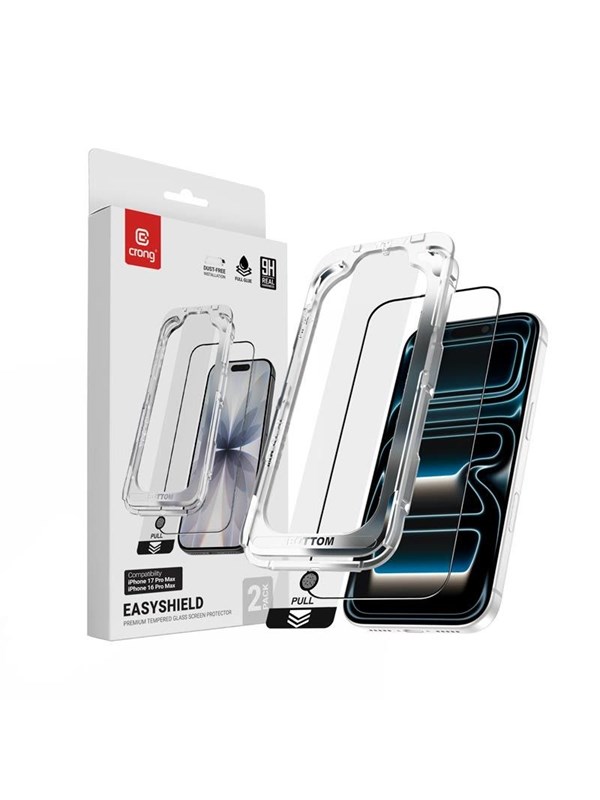 CRONG EasyShield 2-Pack - Tempered Glass iPhone 17 Pro Max / iPhone 16 Pro Max (2 pieces)