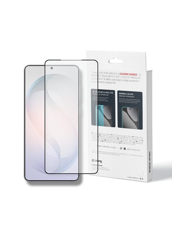 CRONG 3D Armour Glass Lite - Full Glue Tempered Glass for Samsung Galaxy S26 Ultra