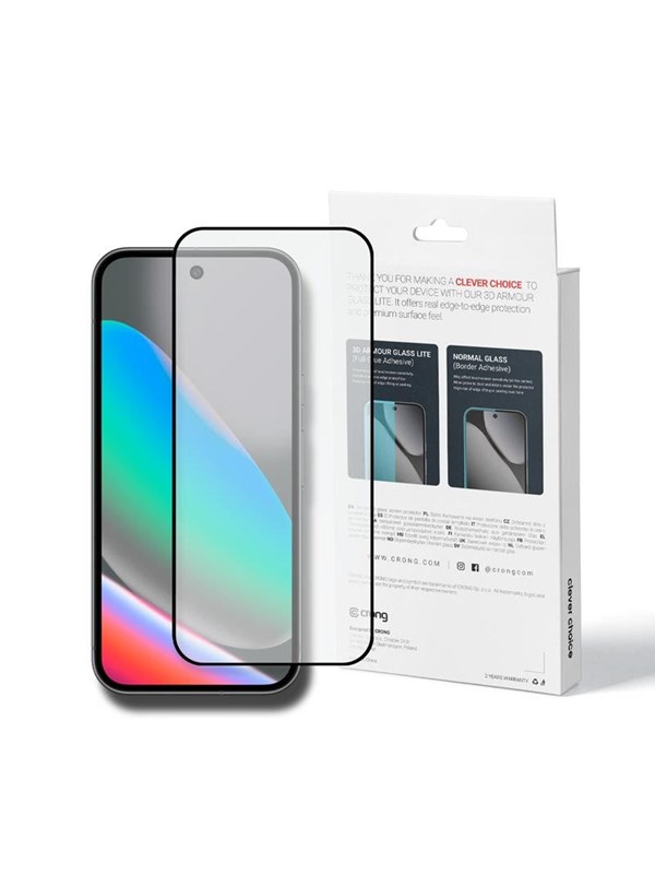 CRONG 3D Armour Glass Lite - Full Glue Tempered Glass for Google Pixel 9 / 10