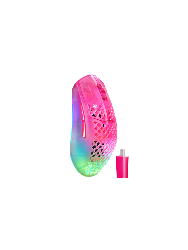 SteelSeries Aerox 3 WL Gen 2 (Magenta Haze) - Pelihiiri - Optinen - 5 painiketta - Pinkki RGB-valolla