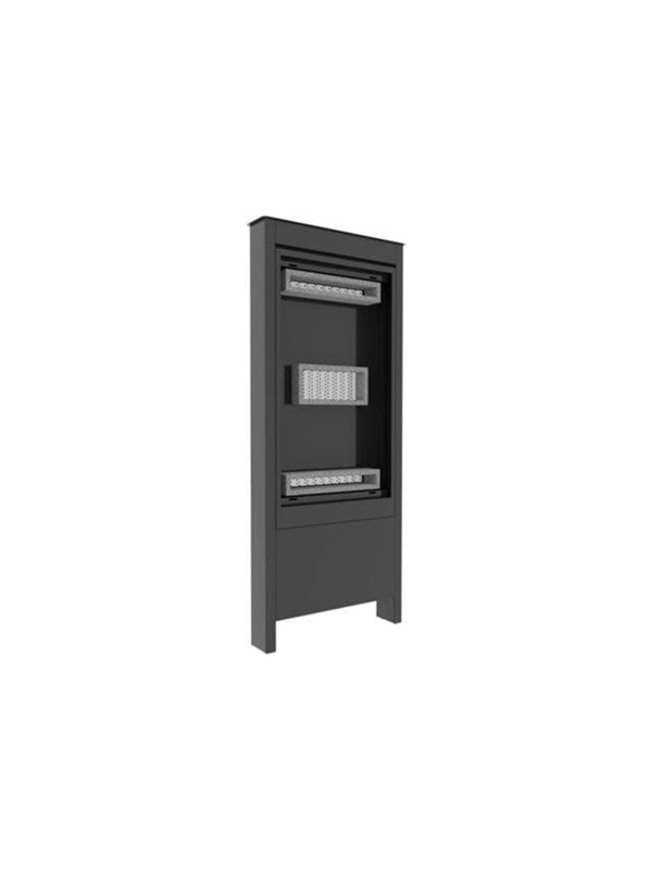 Chief Impact Floor Kiosks Series OLF55BP-S stand - for LCD display / touchscreen - outdoor portrait - black - Max 68 kg - recommended for 55"