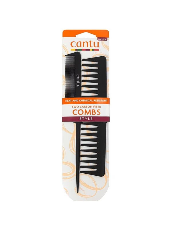 Cantu Styling Hair Plastic Comb 2 pcs. - Black