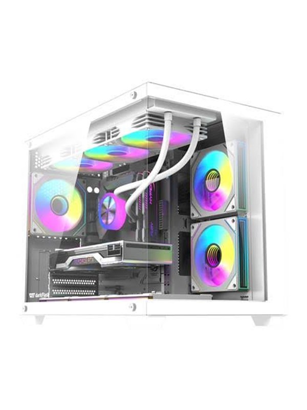 Darkflash B275 PRO Computer Case + 6 Fans - Kotelot - Valkoinen