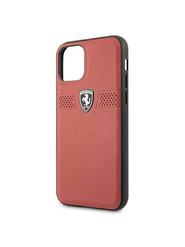 Ferrari Off Track Leather Case for iPhone 11 Pro - Red
