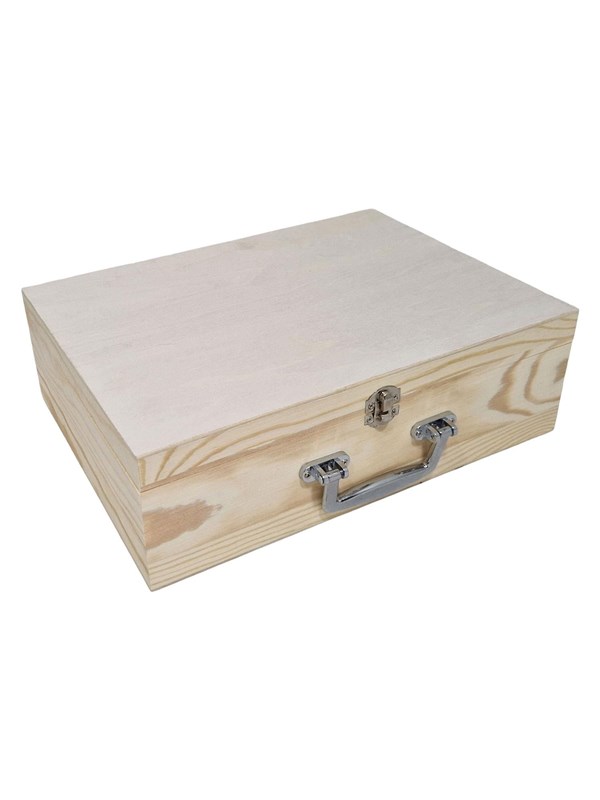 Playwood Pine Suitcase A4 Size with Metal Handle