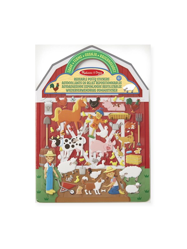 Melissa & Doug Reusable Puffy Stickers Playset Farm