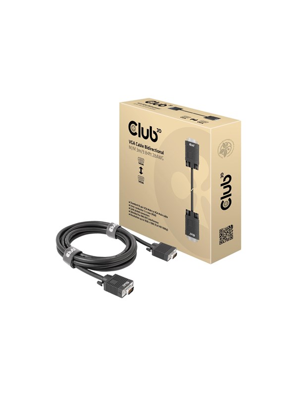 Club 3D - VGA cable - HD-15 (VGA) to HD-15 (VGA) - 3 m