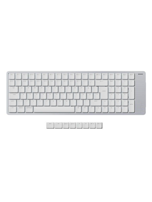 Lofree Flow 2 100 Silver - Kailh Surfer - Näppäimistö - Pohjoismainen - Valkoinen