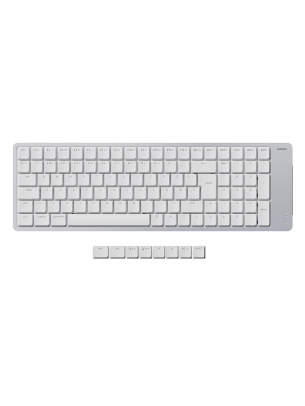 Lofree Flow 2 100 Silver - Kailh Void Silent - Näppäimistö - Pohjoismainen - Valkoinen