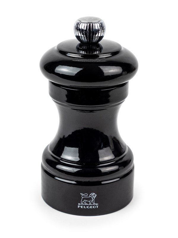 Peugeot Bistro Salt Mill in Wood Black Gloss 10cm