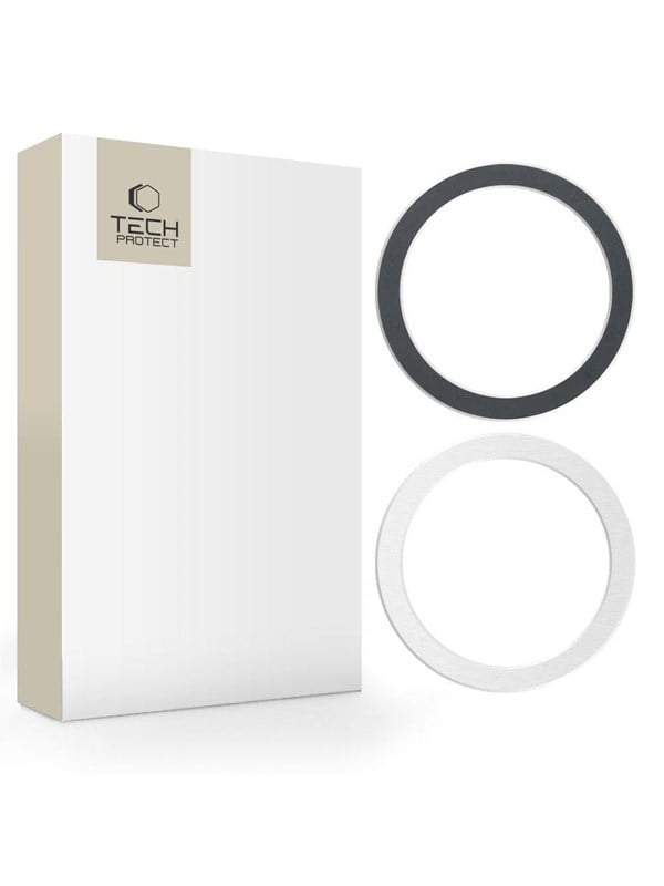 Tech-Protect MagMat MagSafe Universal Magnetic Ring - Black / Silver (2 pcs)