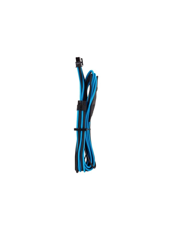 Cors. EPS12V CPU Cable Gen 4 Indiv. Sleeved, Type 4, BL/BK