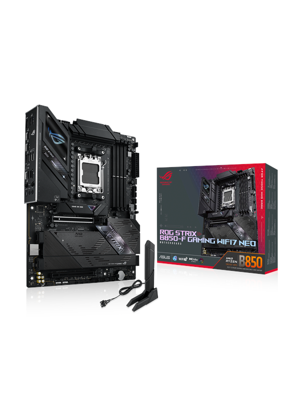 ASUS ROG STRIX B850-F GAMING WIFI7 NEO Emolevy - AMD B850 - AMD AM5 - DDR5 RAM - ATX