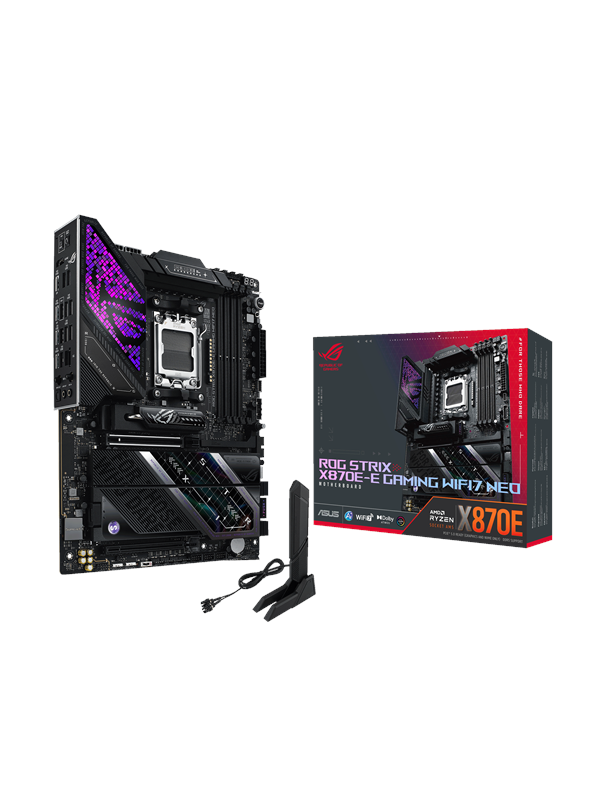 ASUS ROG STRIX X870E-E GAMING WIFI7 NEO Emolevy - AMD X870E - AMD AM5 - DDR5 RAM - ATX
