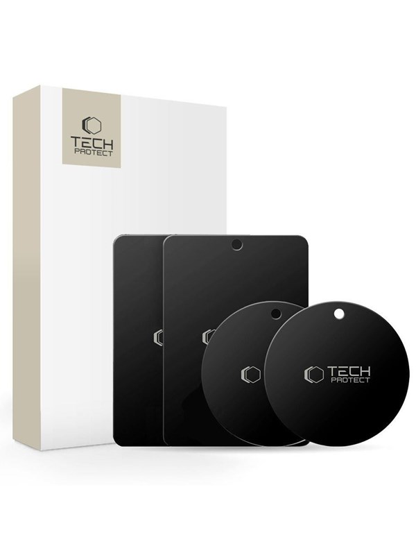 Tech-Protect MetalPlate Magnetic Plates for Car Mounts - Black (4 Pcs)