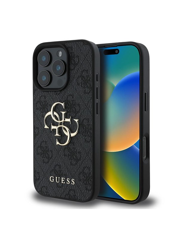 GUESS 4G Big Logo Case for iPhone 16 Pro - Black