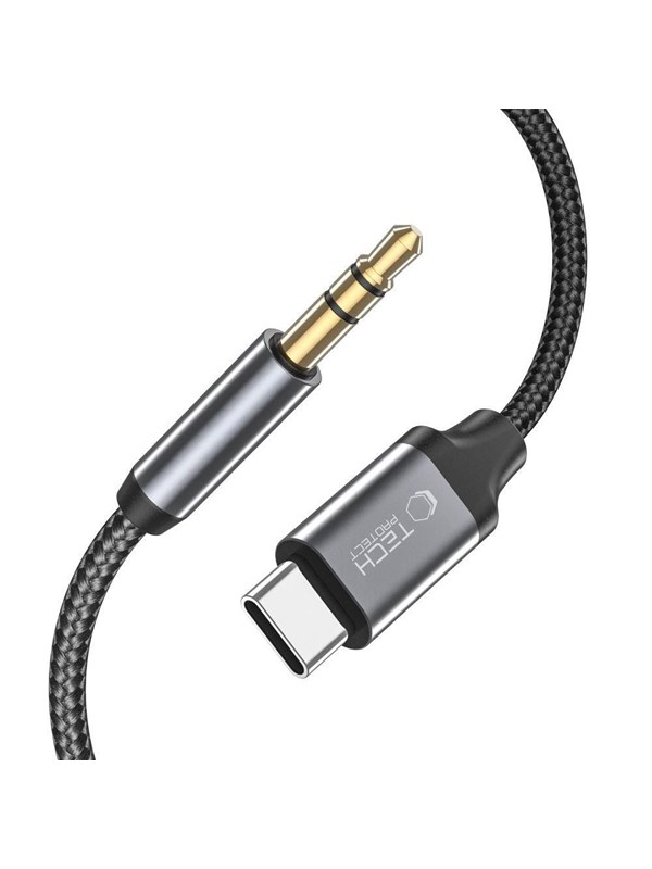 Tech-Protect UltraBoost Audio USB-C / Mini Jack Cable 3.5mm 1m - Black