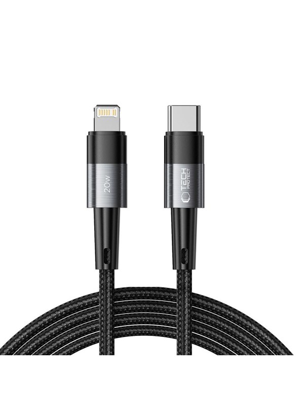 Tech-Protect UltraBoost Lightning / USB-C PD 20W 3A 2m Cable - Grey