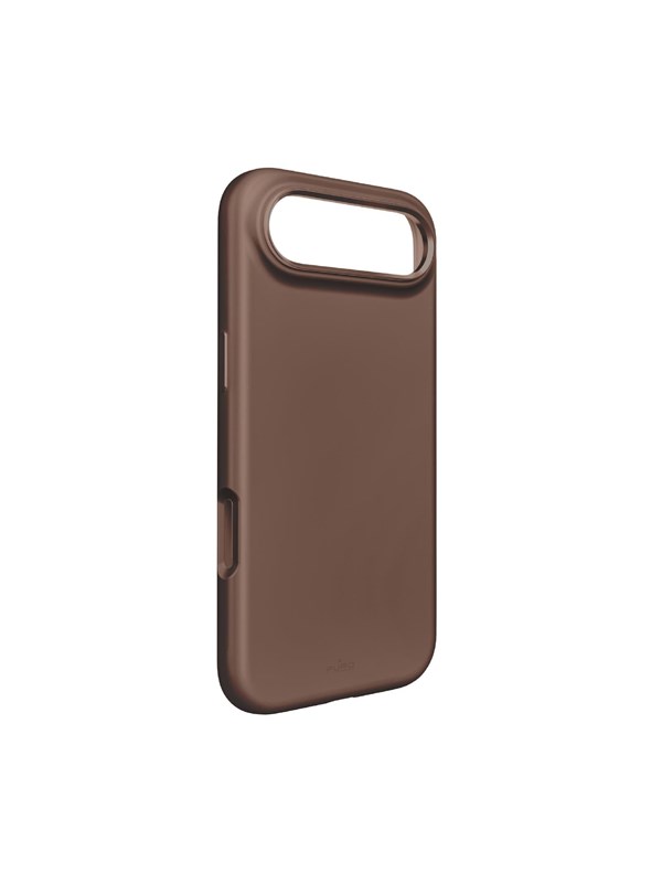 Puro Icon Mag Pro Liquid Silicone Case for iPhone 17 Air MagSafe Compatible with Camera Protection and Aluminum Buttons - Brown