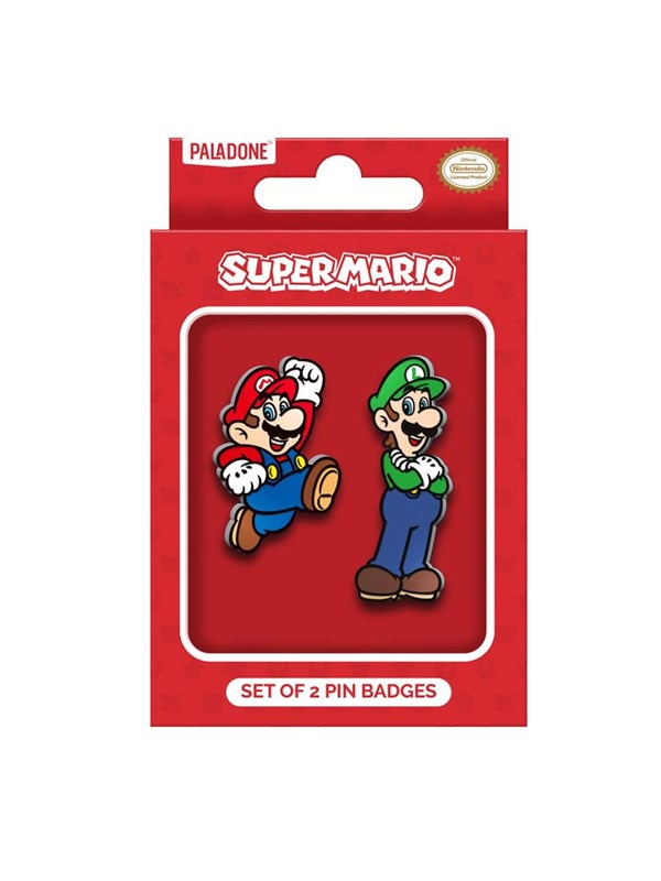 Paladone - Super Mario - Set of 2 Enamel Pin Badges - Pin / Rintaneula