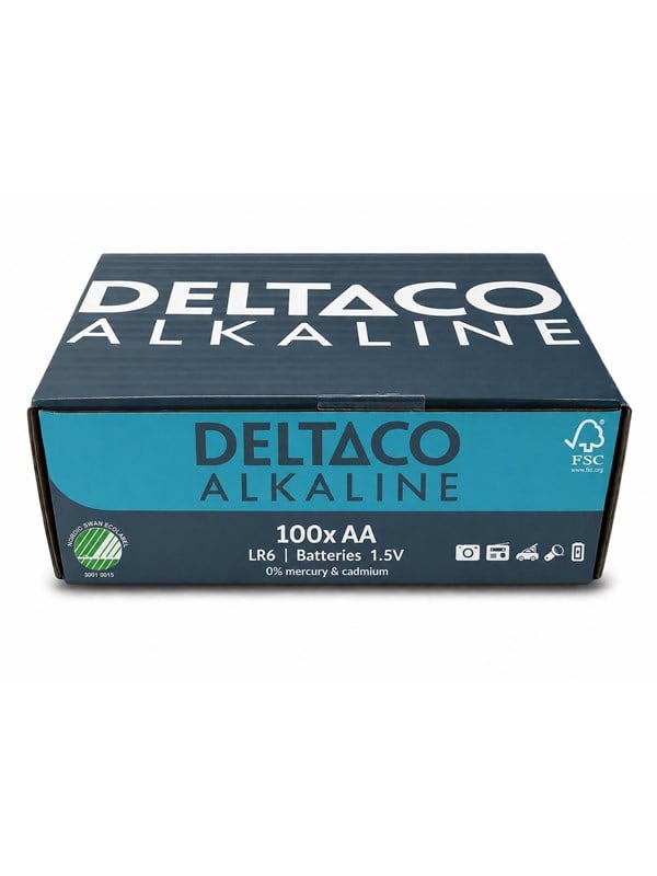 Deltaco AA alkaline (100-Pack)
