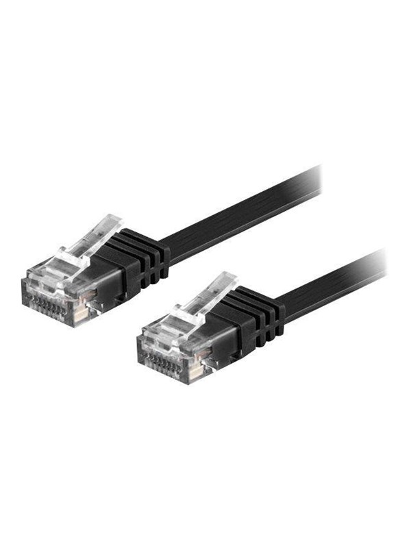 Deltaco patch cable - 10 m - black - Musta - 10m