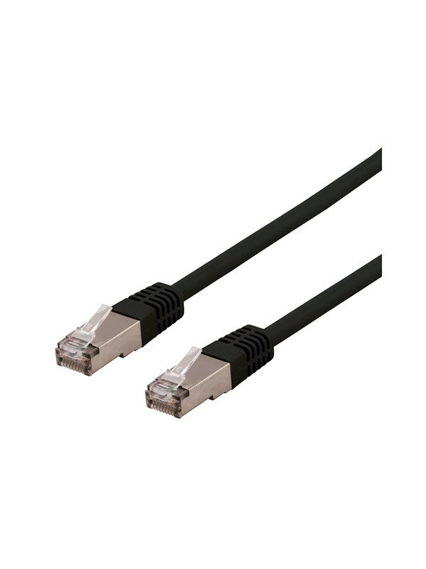 Deltaco STP-625SAU - patch cable - 25 m - black - Musta - 25m