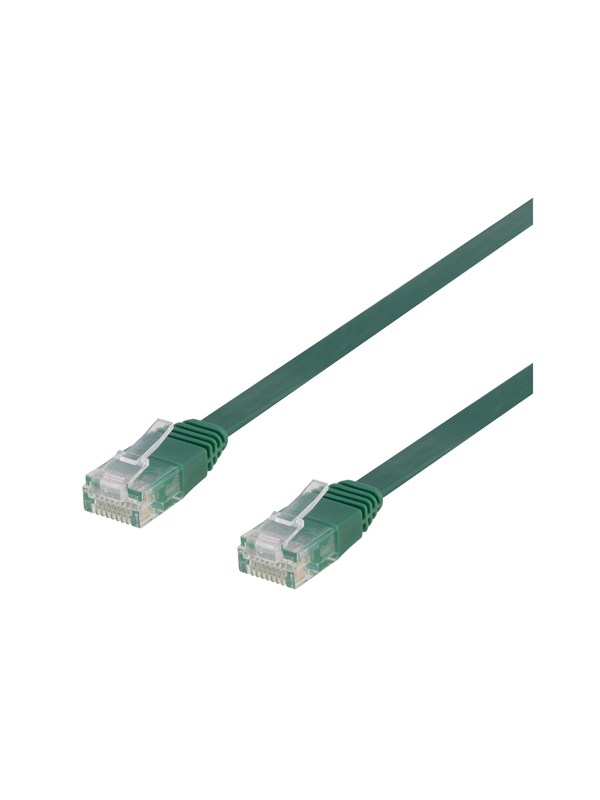 Deltaco patch cable - 50 cm - green - Vihreä - 0.5m