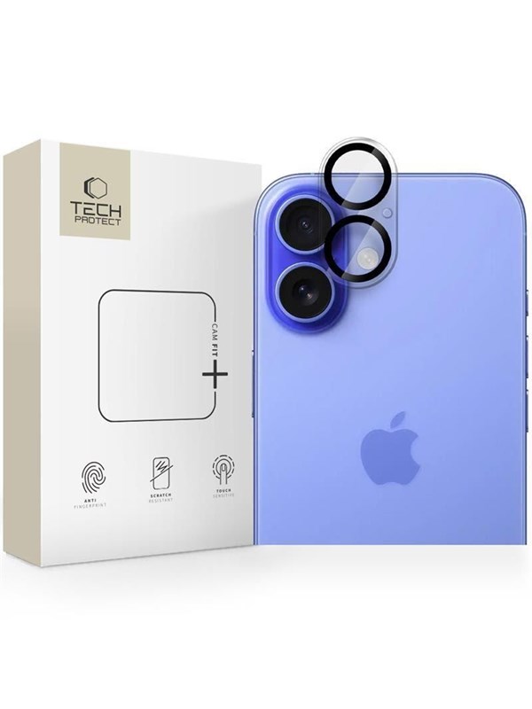 Tech-Protect Cam Fit+ Camera Cover for iPhone 16 / 16 Plus - Transparent