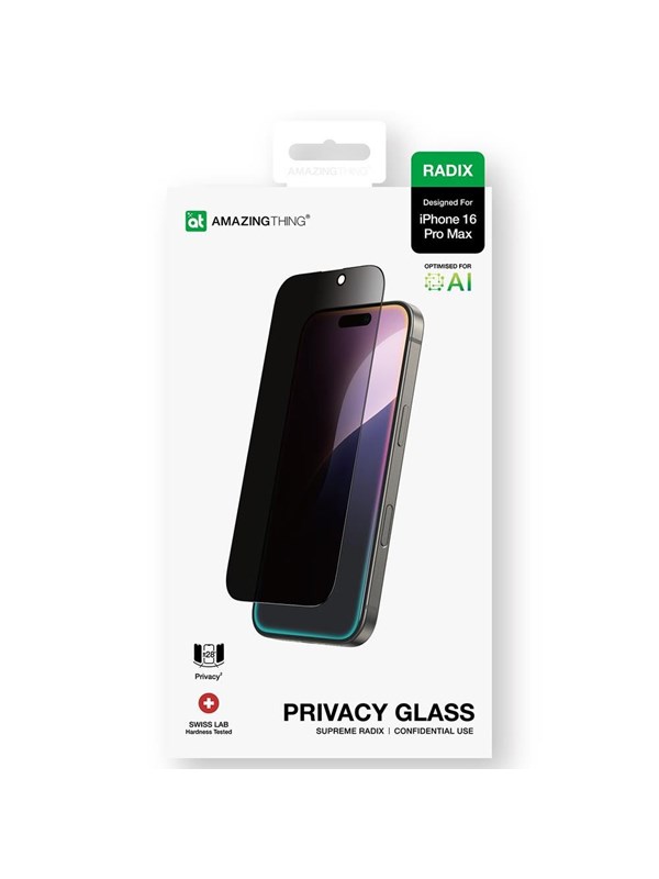 AmazingThing Radix Privacy Glass for iPhone 16 Pro Max