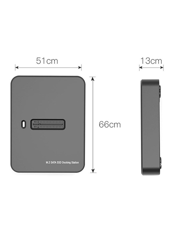 Gembird DD-U3M2 - SSD docking station - M.2 Card (PCIe NVMe & SATA) - USB 3.2 (Gen 2)