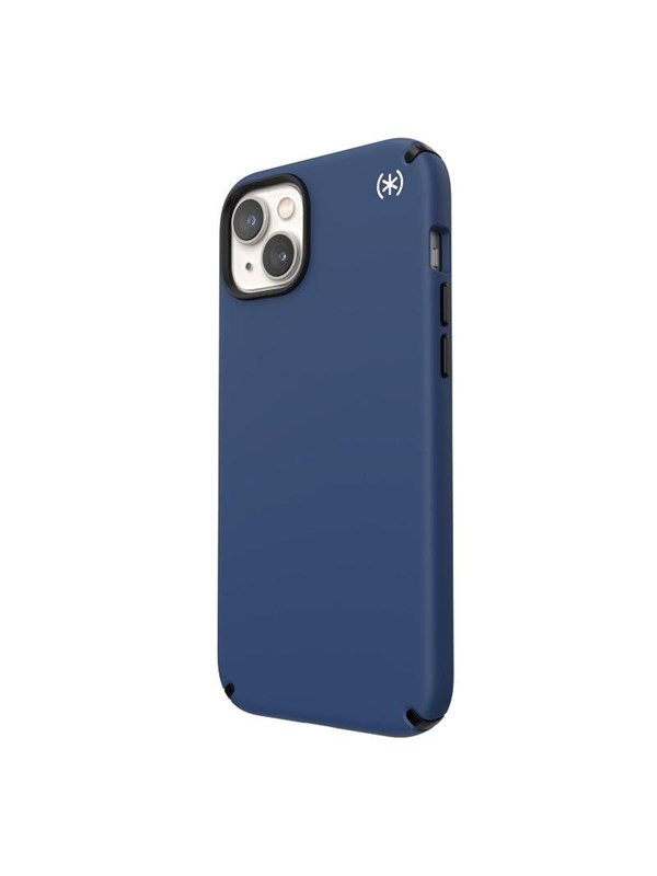 Speck Presidio2 Pro - Antibacterial iPhone 15 Plus / 14 Plus Case - Coastal Blue / Black / White