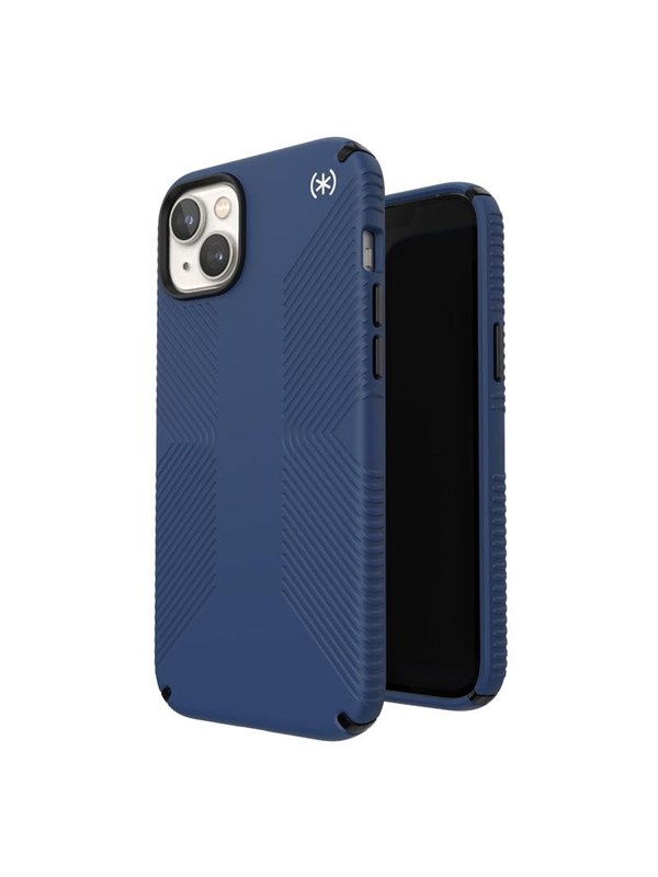 Speck Presidio2 Grip Magsafe - iPhone 15 Plus / iPhone 14 Plus Case - Coastal Blue / Black / White