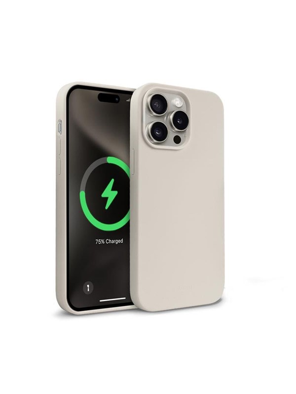 CRONG Color Cover Magnetic - iPhone 15 Pro MagSafe Case - Stone Beige