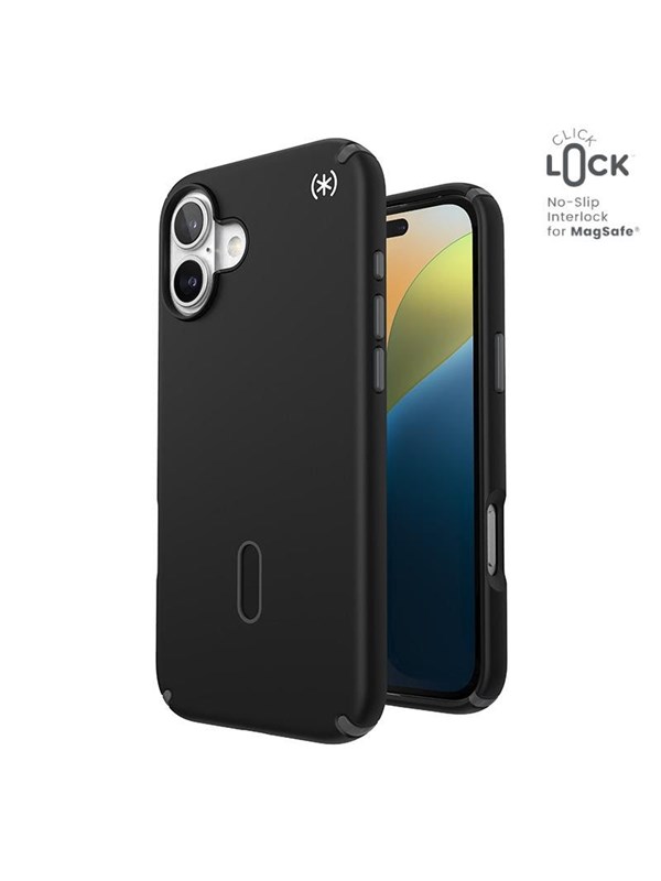 Speck Presidio2 Pro ClickLock & MagSafe - iPhone 16 Plus Case - Black / Slate Gray / White