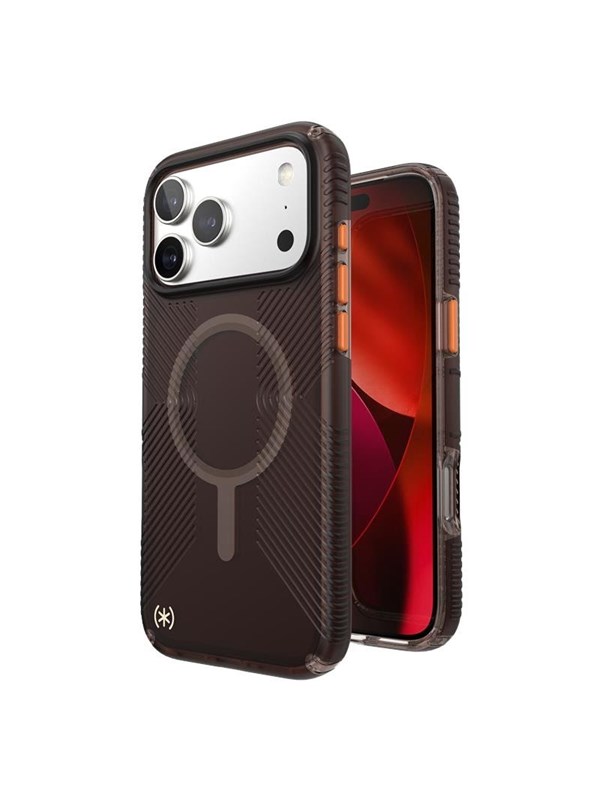 Speck Presidio Lux Grip MagSafe - iPhone 17 Pro Max Case - Luxury Shade Matte / Orange
