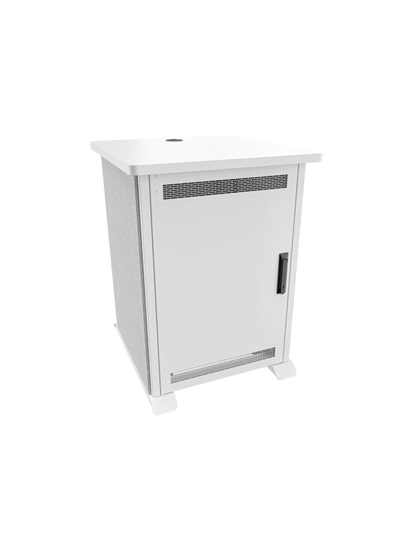 Middle Atlantic Forum cart - designer white silver grey - TAA Compliant - Max 136 kg - recommended for